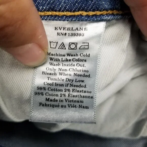 Everlane Jeans Womens 28 Medium Wash Stretch Mid Rise Skinny Leg *Read* - Picture 14 of 15